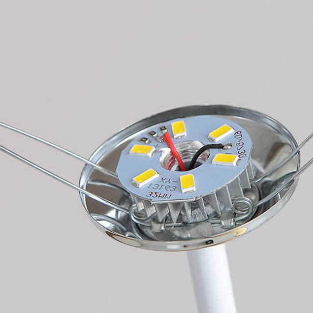 Moderne Træ- og Tekstil Bordlampe med Integreret LED