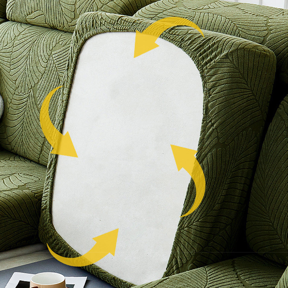 Vandtæt Jacquard Sofa Cover med Banansblade