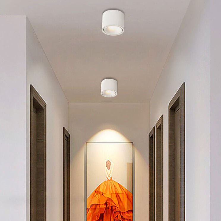 Justerbar Minimalistisk LED Loftlampe i Sort eller Hvid