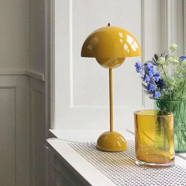 Nordisk Svampe Bordlampe med Justerbar Lysstyrke