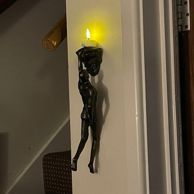 3D Klatrevæg Skulptur i Sort Harpiks