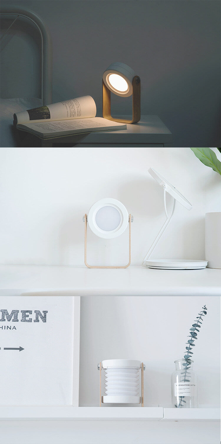 Foldbar Bærbar LED Bordlampe med Touchkontakt og 360° Rotation