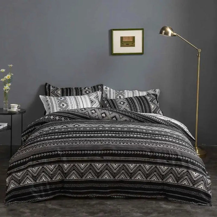 Moderne Geometrisk Dynecover Sæt i Mikrofiber med Tribal Mønster