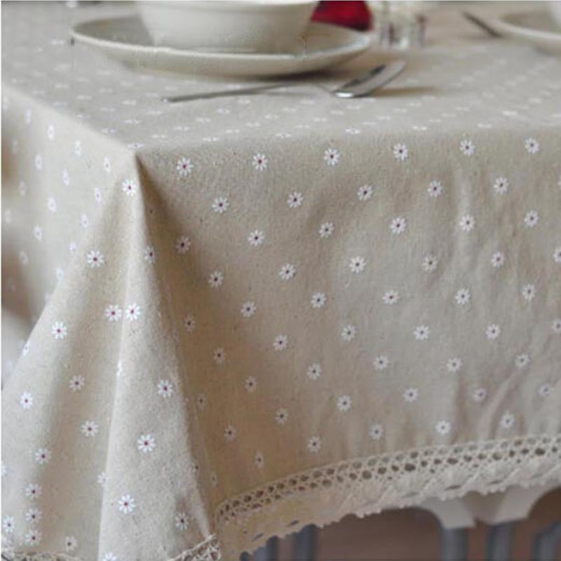 Daisy Print Bomulds-Linned Dækkeserviet med Elegant Design