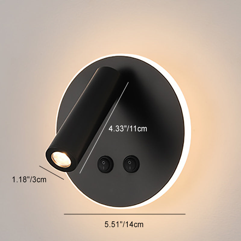 Minimalistisk LED Væglampe i Jern og Aluminium