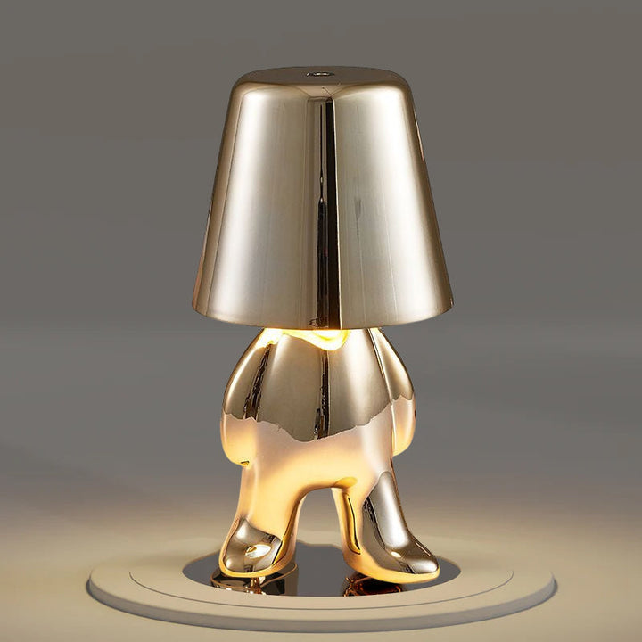 Guld Tænker Mand Bordlampe med Touchkontrol