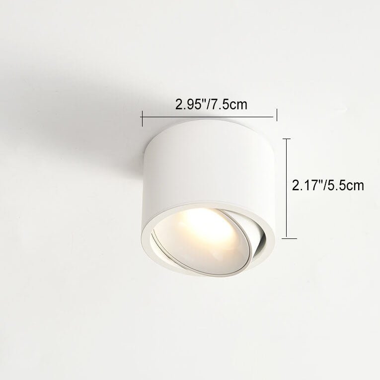 Justerbar Minimalistisk LED Loftlampe i Sort eller Hvid
