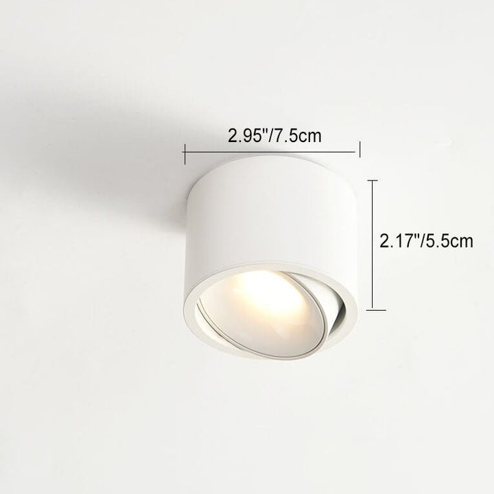 Justerbar Minimalistisk LED Loftlampe i Sort eller Hvid