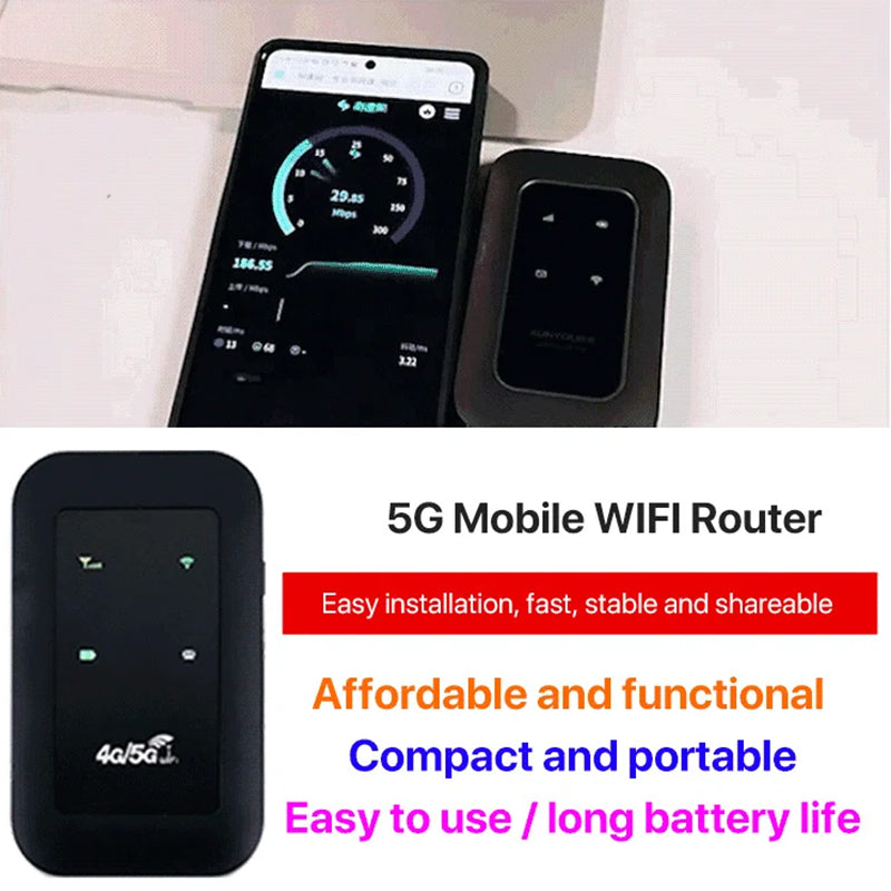 Bærbar 4G WiFi Hotspot med Hurtig Internetadgang