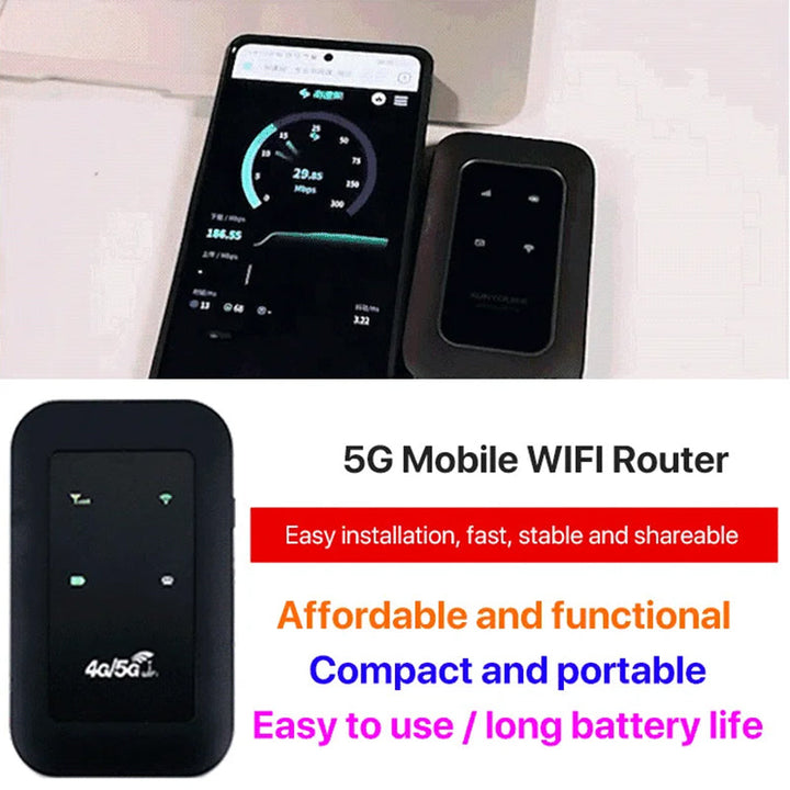 Bærbar 4G WiFi Hotspot med Hurtig Internetadgang