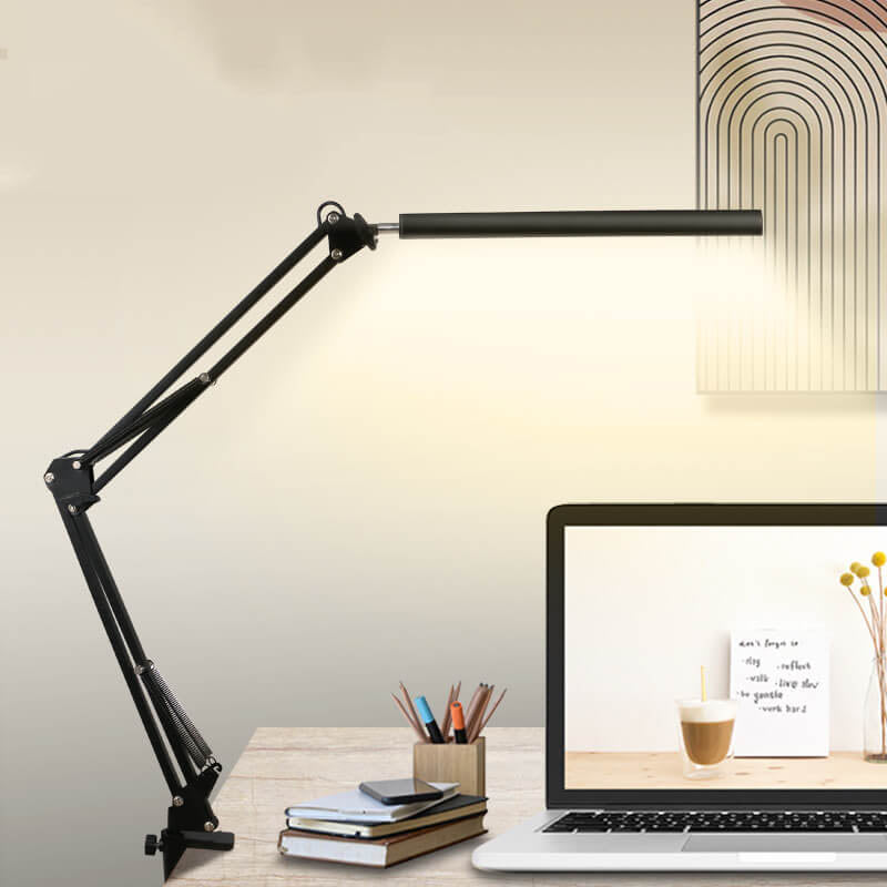 Justerbar LED Klemmedesk Lampe med USB Strøm