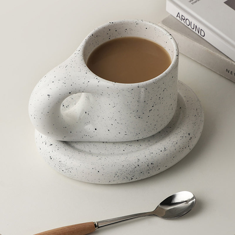 Minimalistisk Keramisk Krus 300 ml med Glansfuld Finish