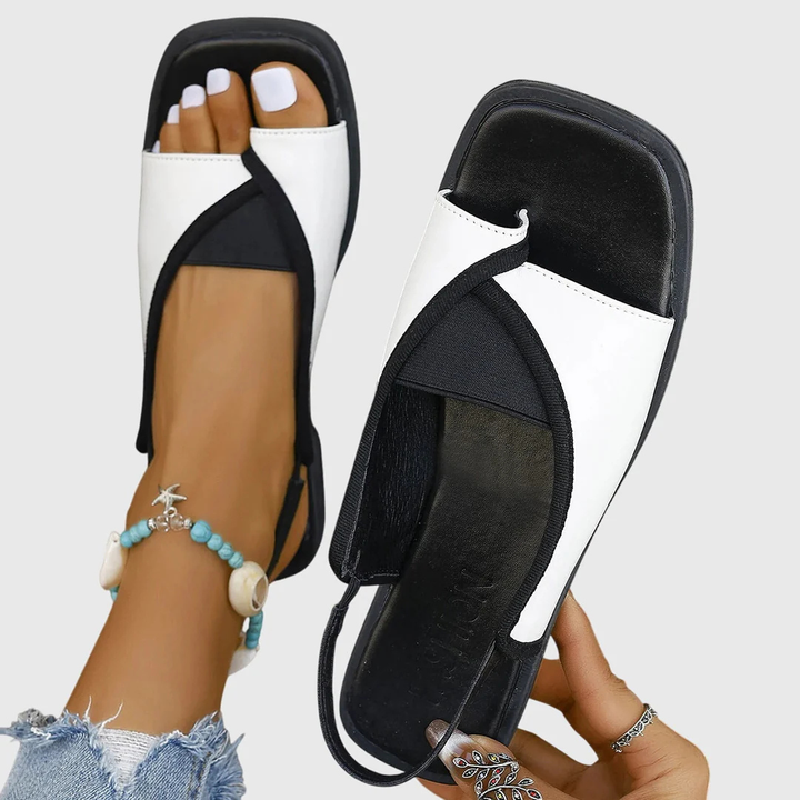 Selina | Dame Kontrast Rem Flade Sandaler