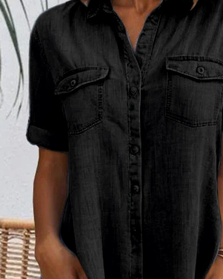 Jennifer™ | Letvægts Denim-look Kjole