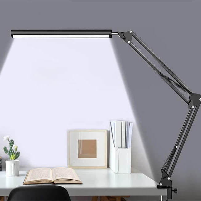 Justerbar LED Klemmedesk Lampe med USB Strøm