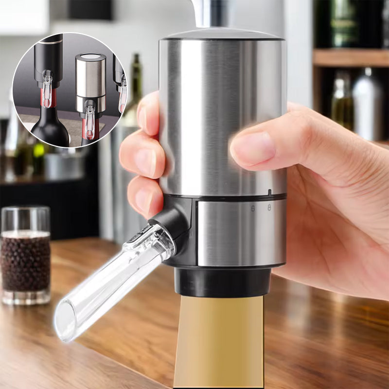 Elektrisk Vinaerator med Enkelt-Knap Kontrol i Rustfrit Stål
