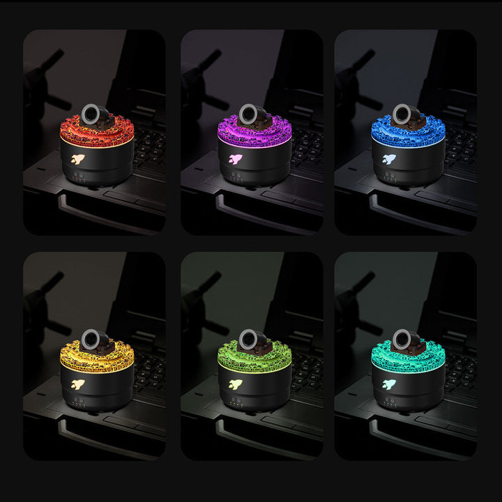 Lava Ring Aroma Luftfugter med LED Nattelys og Dobbelt Dampfunktion