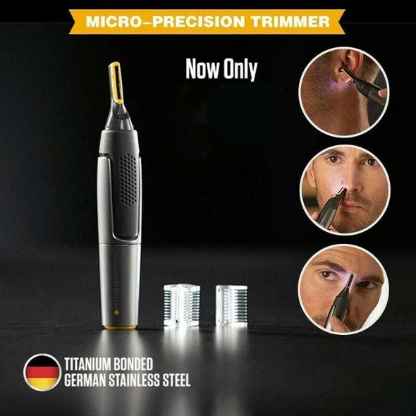 Ultra-slim Mikropræcisions Trimmer til Næse, Ører og Øjenbryn med LED-lys
