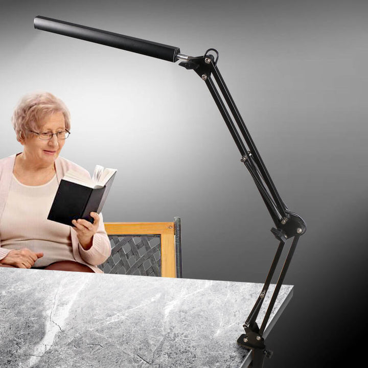Justerbar LED Klemmedesk Lampe med USB Strøm
