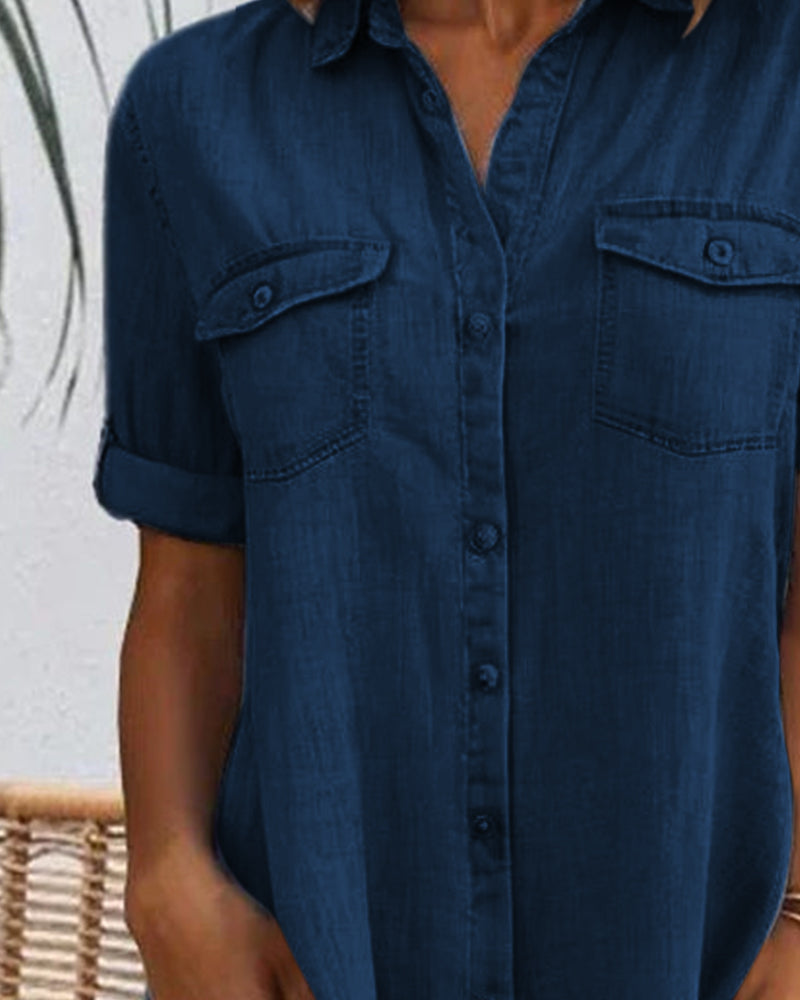 Jennifer™ | Letvægts Denim-look Kjole