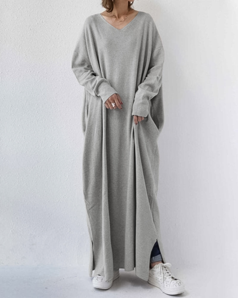 Harriet™ | Elegant Vinter Maxi Kjole til Kvinder med Lange Ærmer