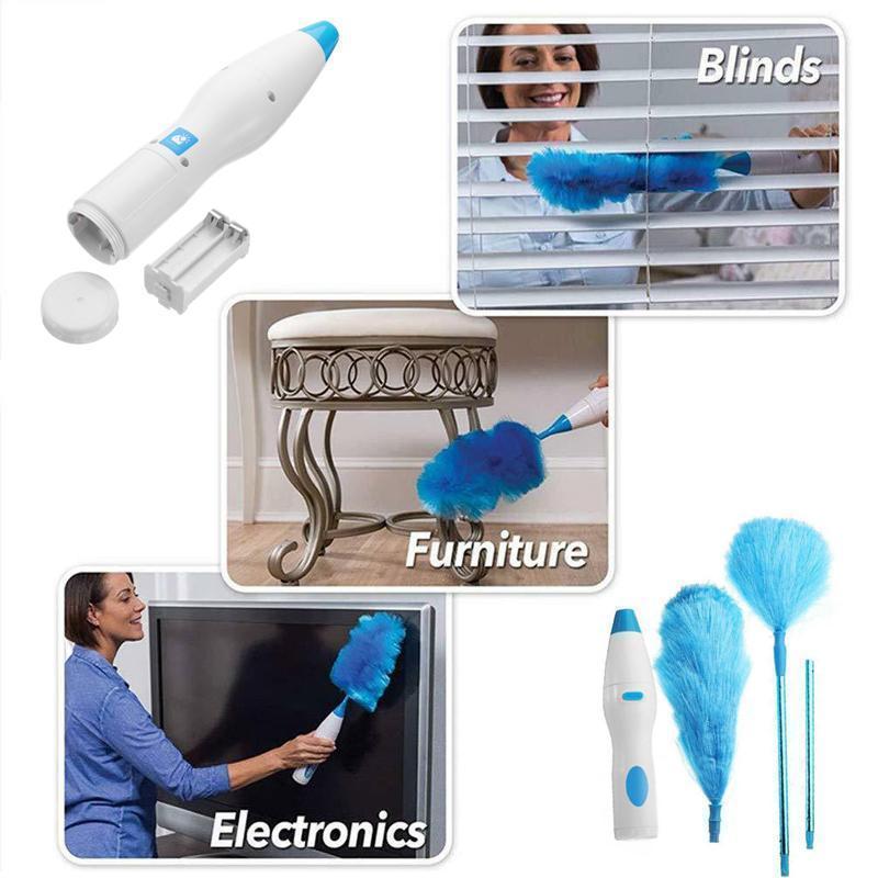 360° Elektrisk Spin Duster med Mikrofiberbørster