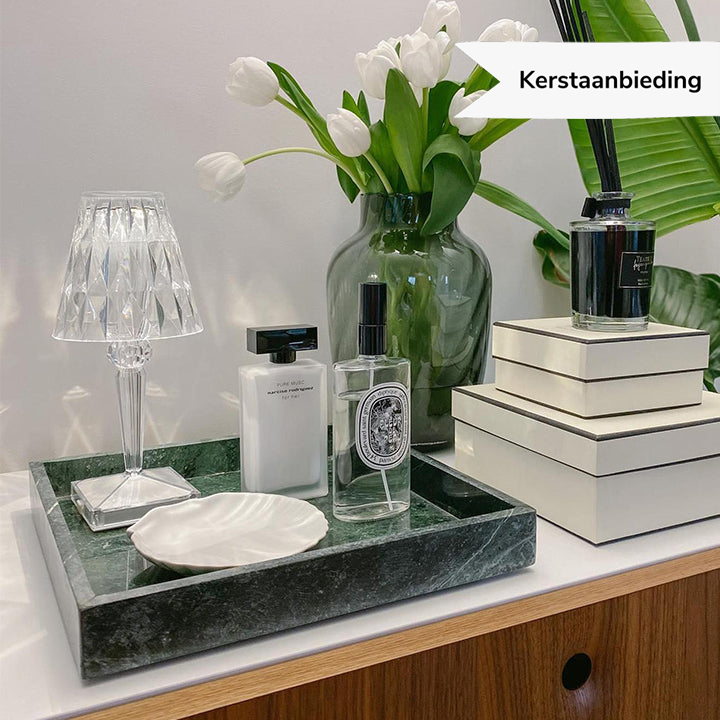 Dæmpbar Trådløs Krystal LED Bordlampe med Touch Kontrol