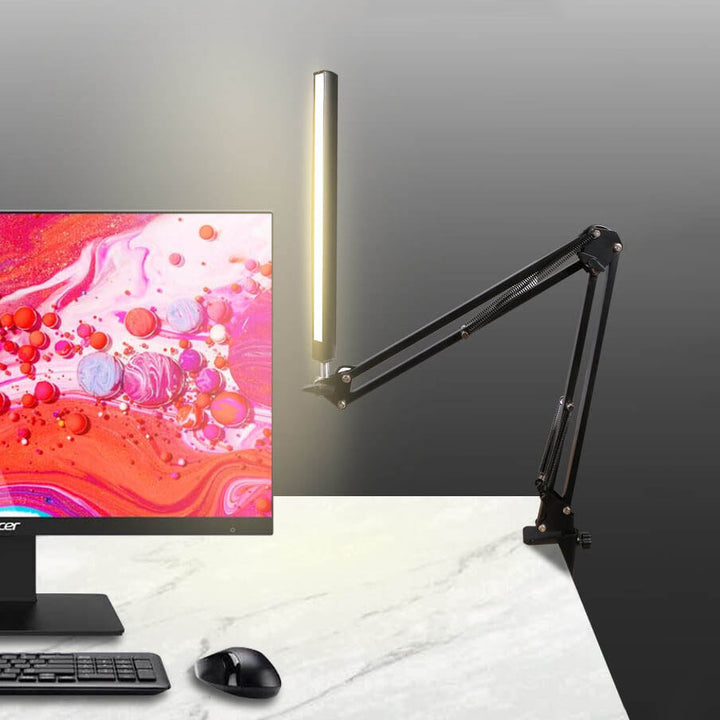 Justerbar LED Klemmedesk Lampe med USB Strøm