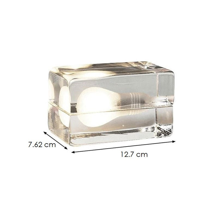 Minimalistisk Klar Glas Kubelampe med E27 Fatning