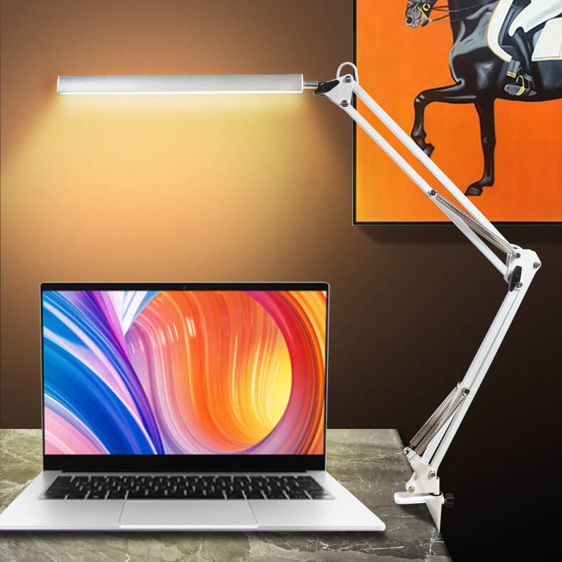 Justerbar LED Klemmedesk Lampe med USB Strøm