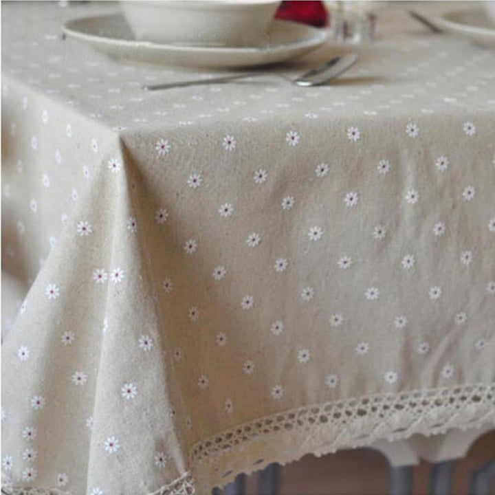 Daisy Print Bomulds-Linned Dugen 152x213 cm