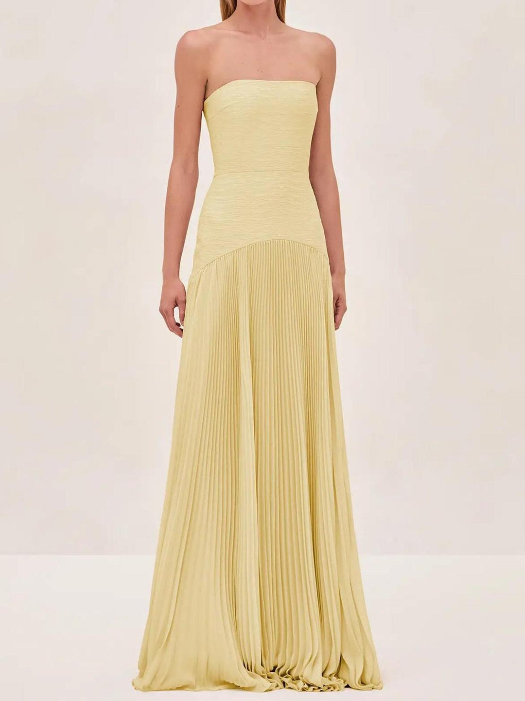 Sage | Kvinders Strapless Plisseret Maxi Kjole Formelt Aften Gown