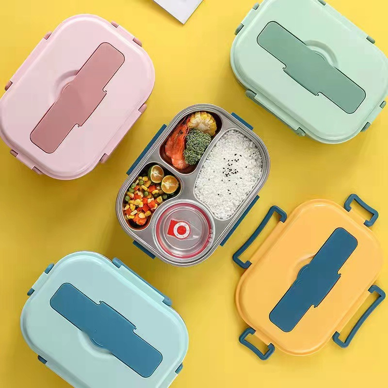 Isoleret Rustfrit Stål Bento Madkasse med Rumdeling