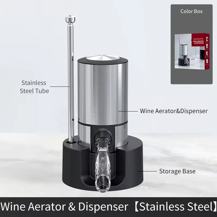 Elektrisk Vinaerator med Enkelt-Knap Kontrol i Rustfrit Stål