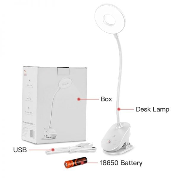 Trådløs Klipslampe med Touch Switch og Justerbare Lysindstillinger