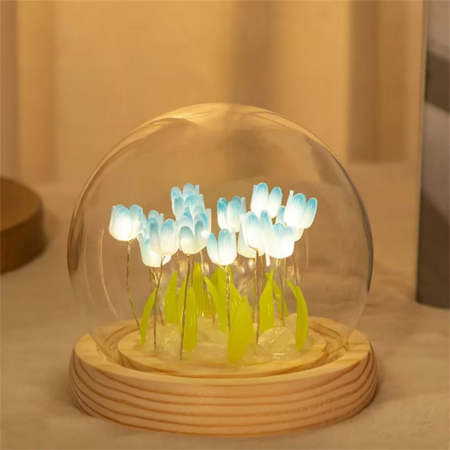 Håndlavet Tulipan LED Nattelys Bordlampe