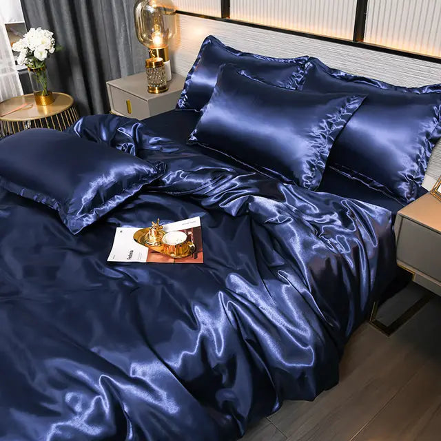 Luksus Satin Dyne Betræk Sæt i Ultra Blød Silke Finish