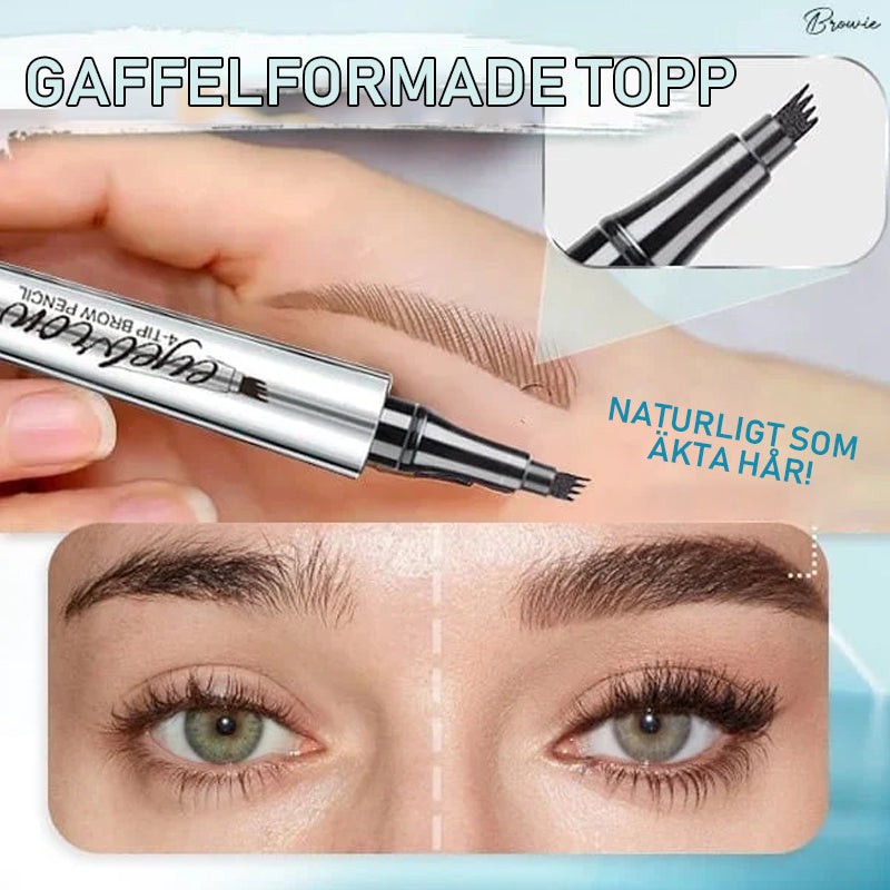 3D Vandtæt Microblading Øjenbrynsblyant med 4-Spids Design