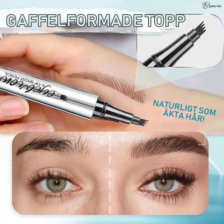 3D Vandtæt Microblading Øjenbrynsblyant med 4-Spids Design