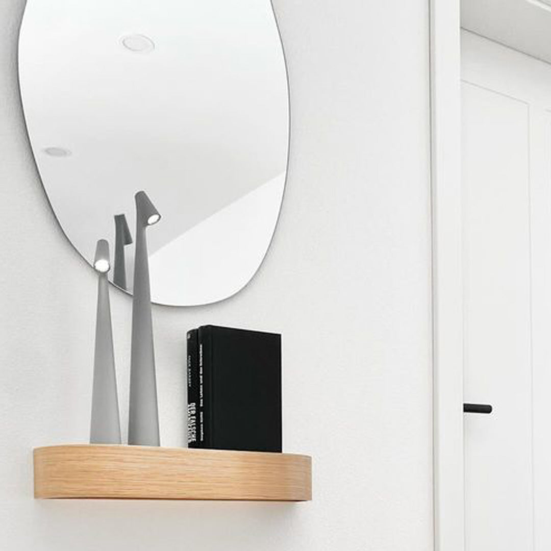 Genopladelig Trådløs LED Bordlampe i Metal og Glas