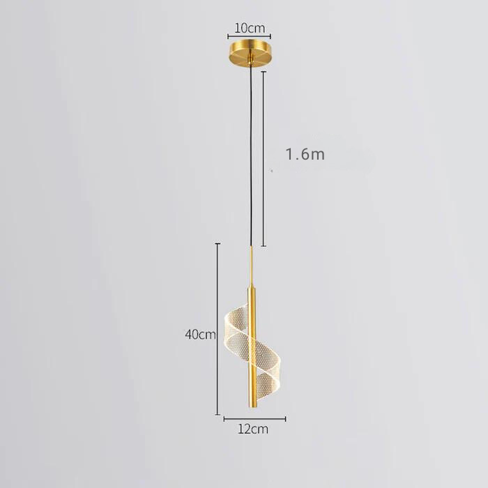 Sort og Guld Justerbar LED Pendel lys