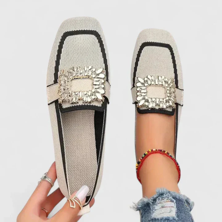 Doris | Dame Kristalspænde Slip-On Loafer