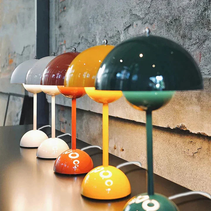 Nordisk Svampe Bordlampe med Justerbar Lysstyrke