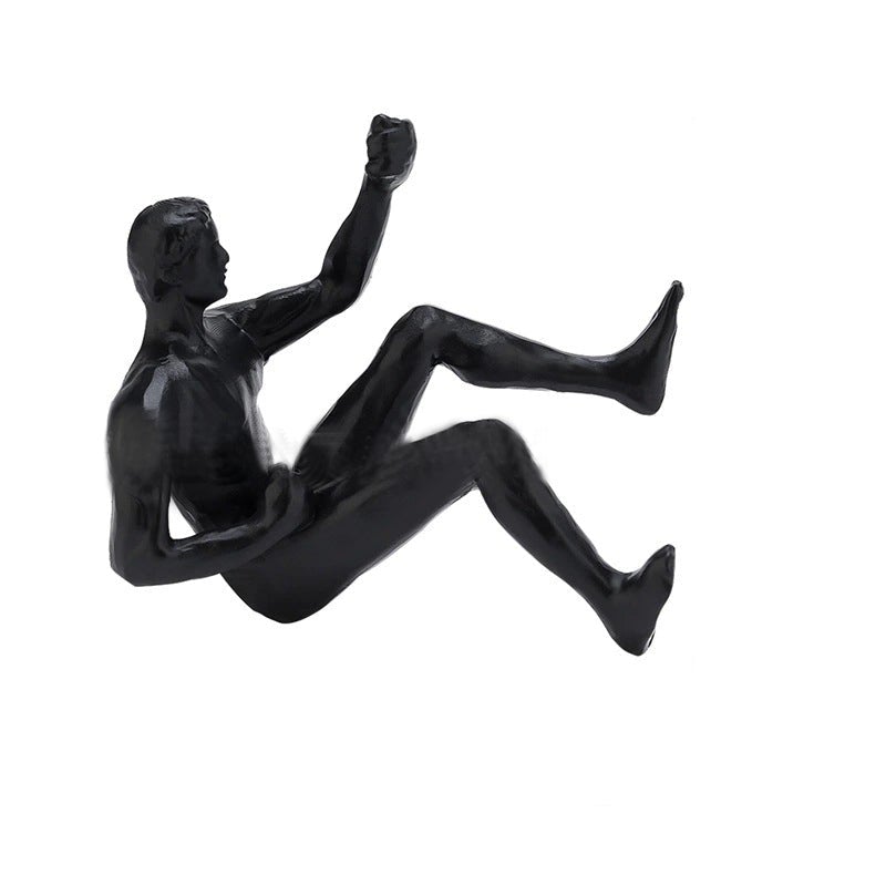 3D Klatrevæg Skulptur i Sort Harpiks