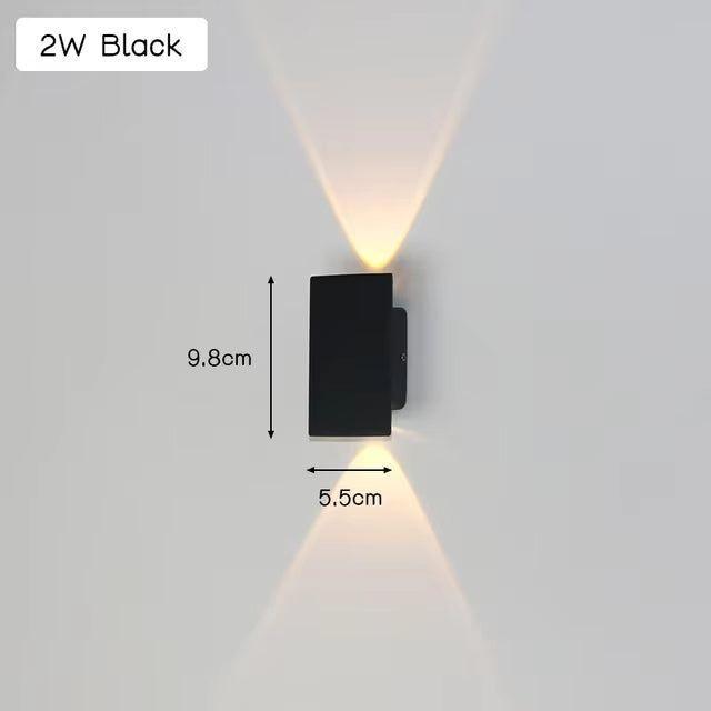 Vejrbestandig Aluminium LED Væglampe til Udendørs Belysning