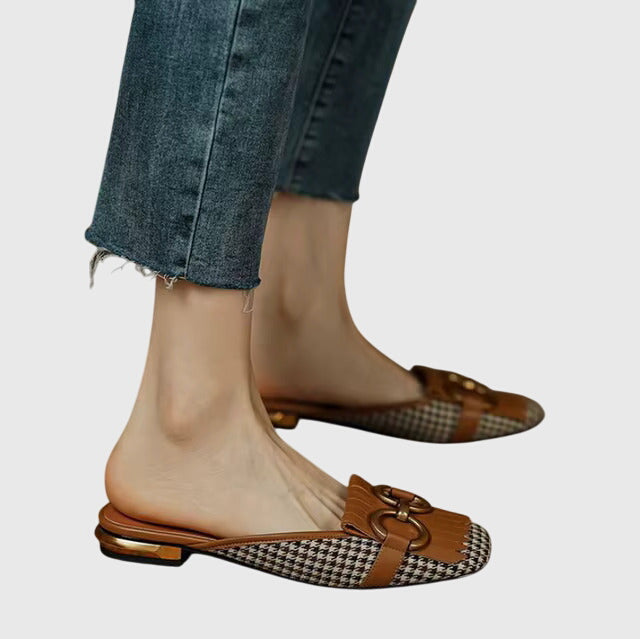 Pauline | Damernes Slip-On Sandaler med Spændedesign