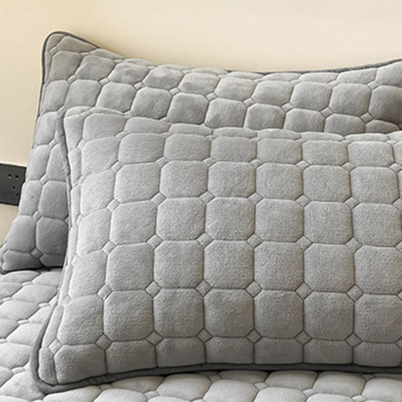 Blødt Firkantet Plush Tæppe til Sofa og Seng