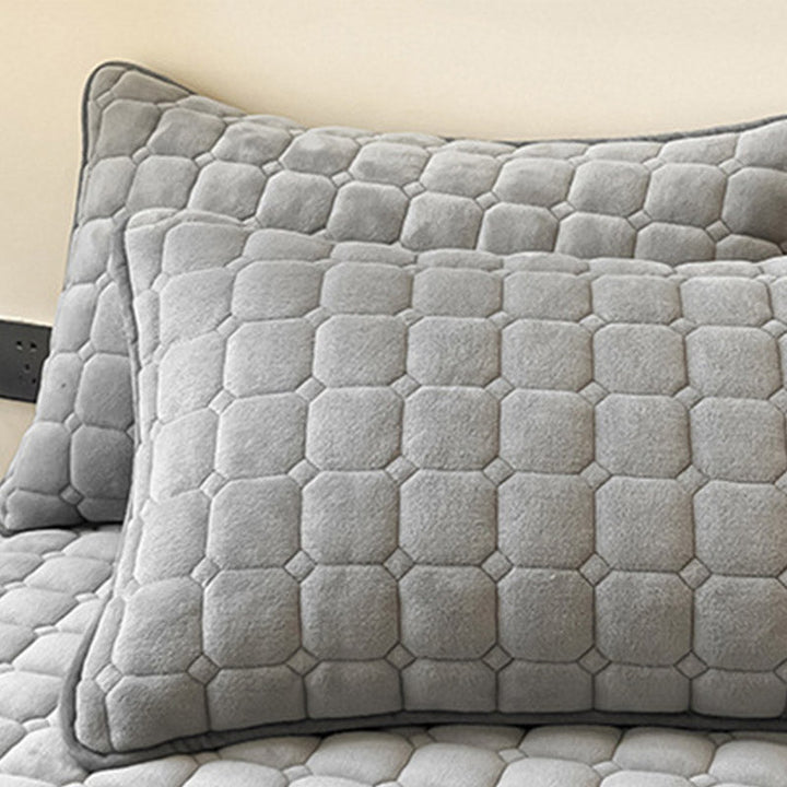 Blødt Firkantet Plush Tæppe til Sofa og Seng