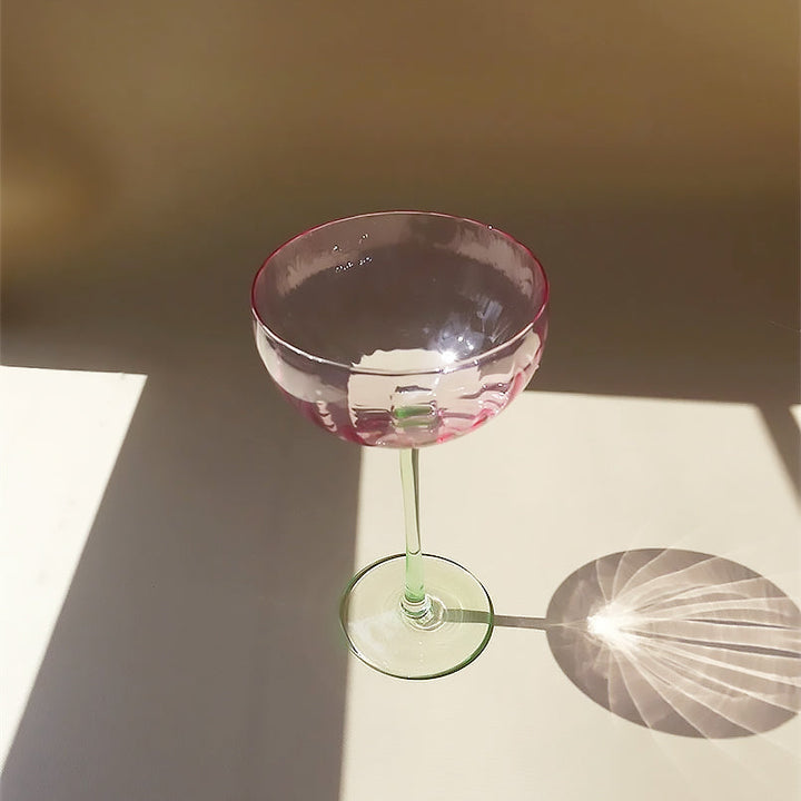 Græskarformede Krystal Champagneglas med Elegant Halsdesign