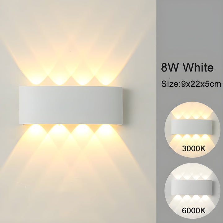 Moderne LED Væglampe med Opad- og Nedadgående Belysning